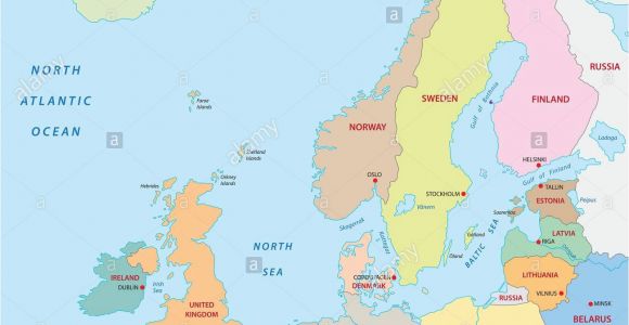 Map Of Scandinavia and northern Europe Map Of Uk and northern Europe Map Stock Photos Map Of Uk