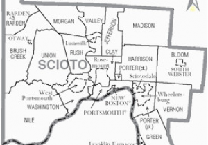 Map Of Scioto County Ohio Scioto County Ohio Wikivividly