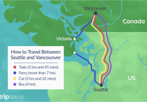 Map Of Seattle Washington to Vancouver Canada How to Travel Between Seattle and Vancouver