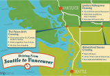 Map Of Seattle Washington to Vancouver Canada Seattle to Vancouver Canadian Border Crossing