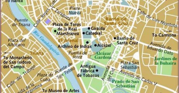 Map Of Seville Spain City Centre Map Of Seville