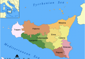 Map Of Sicily and Italy A Snapshot Of Sicily Located In the Central Mediterranean Sea and