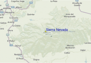 Map Of Sierra Nevada Spain Sierra Nevada Pra Vodce Po Sta Edisku Mapa Lokaca Sierra