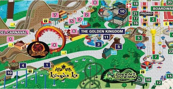 Map Of Six Flags New England Park Map Six Flags Great Adventure