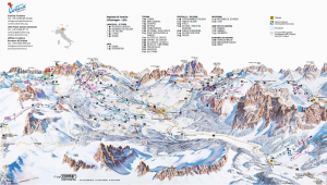 Map Of Ski Resorts In Italy Cortina D Ampezzo Slope Map Dolomiti Superski