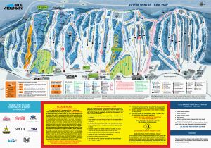 Map Of Ski Resorts In New England Blue Mountain Trail Map Onthesnow