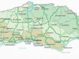 Map Of south Coast Of England Map Of Sussex Visit south East England