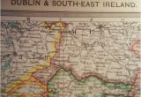 Map Of south East Ireland Dublin and south East Ireland Map Coloured 1909