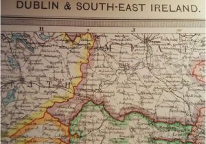 Map Of south East Ireland Dublin and south East Ireland Map Coloured 1909