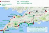 Map Of south England Coast Jurassic Coast and Cornwall England