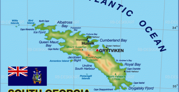 Map Of south Georgia island Map Of south Georgia island In United Kingdom Welt atlas De