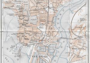 Map Of south Hampton England 2434 southampton England 1910 Circle 7 Framing