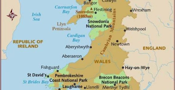Map Of south West England and Wales Map Of Wales