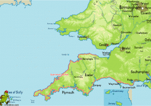 Map Of south West England south West Coast Path