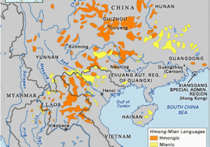 Map Of southeast Georgia Distribution Of Hmong Mien Language Family In China and southeast