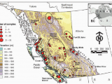 Map Of southern British Columbia Canada Map Of British Columbia Showing the Elevation and Distribution Of