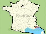 Map Of southern France and Monaco Monaco Location On the Map Of France