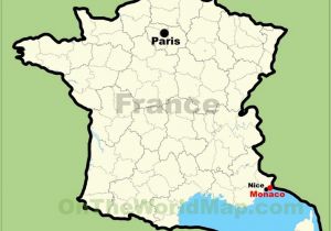 Map Of southern France and Monaco Monaco Location On the Map Of France