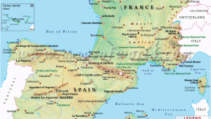 Map Of southern France and northern Spain Map Of France and Spain