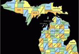 Map Of southern Michigan and northern Indiana Michigan County Codes
