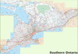 Map Of southern Ontario Canada with Cities Ontario Road Map World Map with Country Names