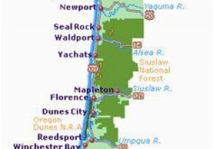 Map Of southern oregon Coast Simple oregon Coast Map with towns and Cities Projects to Try In