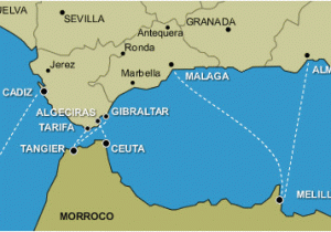 Map Of southern Spain and Morocco Ferry From Alceciras to Tangier Ways I Ve Been Transported In 2019