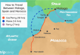 Map Of southern Spain and Morocco How to Get to and From Malaga and Morocco