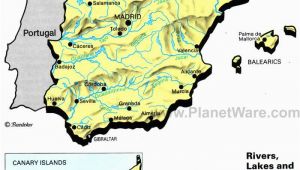 Map Of southern Spain Rivers Lakes and Resevoirs In Spain Map 2013 General