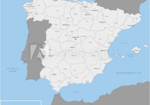Map Of Spain and Balearic islands Fotografie Obraz Highly Detailed Map Of Spain Vector Posters Cz