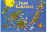 Map Of Spain and islands Canary islands Spain Map Postcard In 2019 Lanzarote Canarian