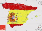 Map Of Spain and Majorca Flag Map Of Spain