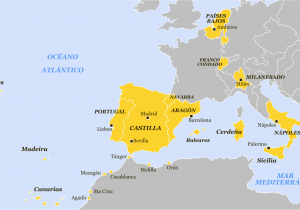 Map Of Spain and Mallorca the Kingdoms and Dominions Of Spain In 1581 Europe