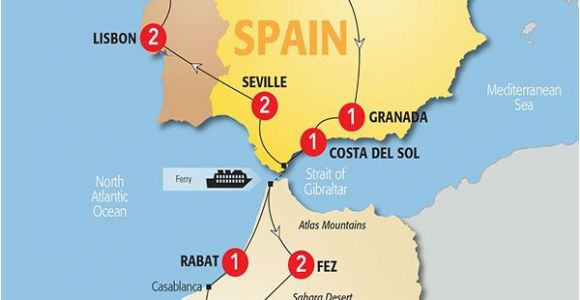 Map Of Spain and Morocco Map Of Spain and Morocco so Helpful Map Of Spain Morocco Et