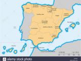 Map Of Spain Autonomous Communities Map Of Spain Stock Photos Map Of Spain Stock Images Alamy