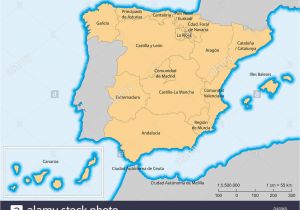 Map Of Spain Autonomous Communities Map Of Spain Stock Photos Map Of Spain Stock Images Alamy