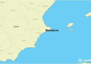 Map Of Spain Benidorm Benidorm Spain Map Map Of West