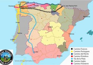 Map Of Spain Camino De Santiago the Camino De Santiago All You Need to Know Stingy Nomads