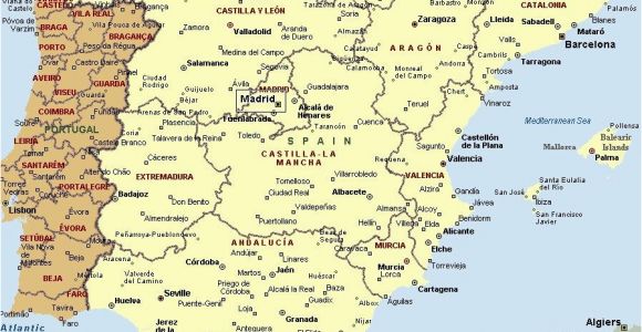 Map Of Spain Cities and Regions Mapa Espaa A Fera Alog In 2019 Map Of Spain Map Spain Travel