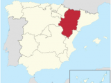 Map Of Spain Communities Aragon Wikipedia