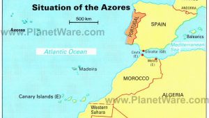 Map Of Spain Portugal and Morocco Azores islands Map Portugal Spain Morocco Western Sahara