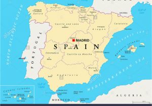 Map Of Spain Provinces and Cities Spain Map Stock Photos Spain Map Stock Images Alamy