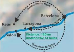 Map Of Spain Salou Transfer Barcelona to Salou Trains Bus Taxi
