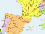 Map Of Spain Santiago De Compostela Santiago De Compostela Pilgrims Way