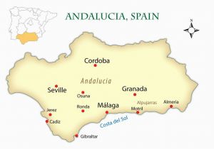 Map Of Spain Showing Almeria andalusia Spain Cities Map and Guide