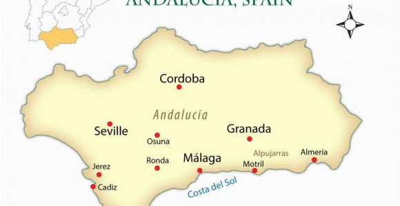 Map Of Spain Showing andalucia andalusia Spain Cities Map and Guide