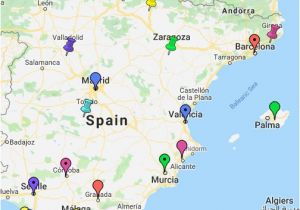 Map Of Spain Showing Barcelona Spain Google My Maps