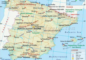 Map Of Spain Showing Major Cities Map Of Italy and Spain with Cities and Travel Information