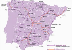 Map Of Spain Train Routes Train Connections In Spain Map Ave and Times Spain Info