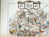 Map Of Spain with Madrid Vintage Spain Map Showing Madrid Spain and toledo Travel